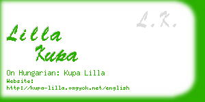 lilla kupa business card